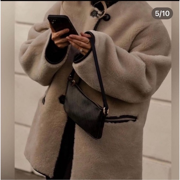 New w/o tag Viral MANGO Women's Appliques Faux-Fur Coat - Picture 5 of 15